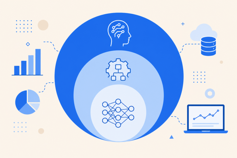 AI vs ML vs DL: What's the Difference? — AIFree.vn AI illustration
